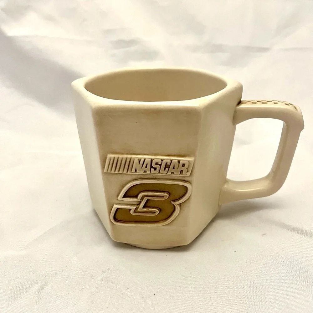 Vintage Dale Earnhardt NASCAR 3D Ceramic Mug, Collectible Racing EUC